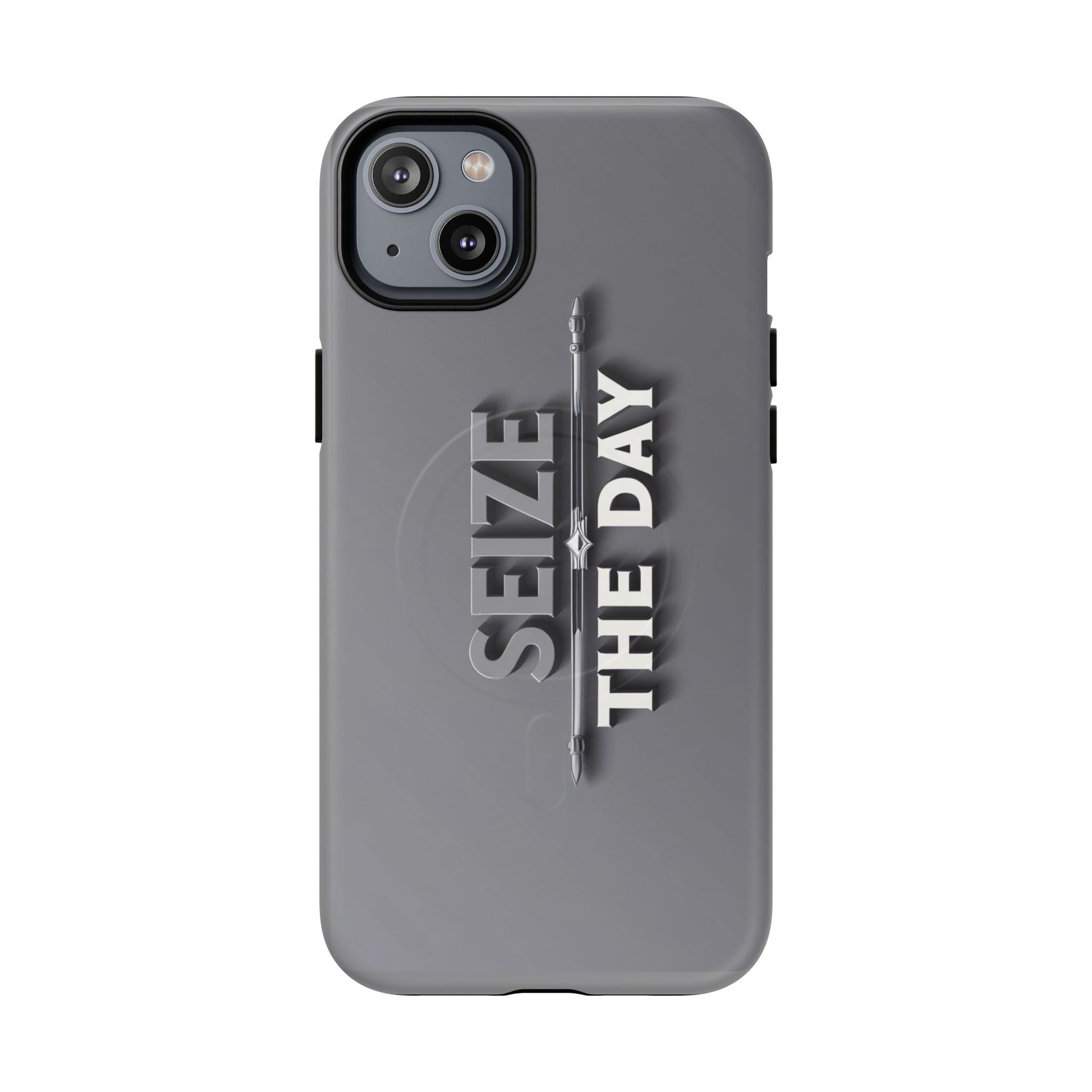 Tough Magnetic Phone Case, Seize the Day, Inspirational Gift, Smartphone Protection, Modern Design, Unique Accessory